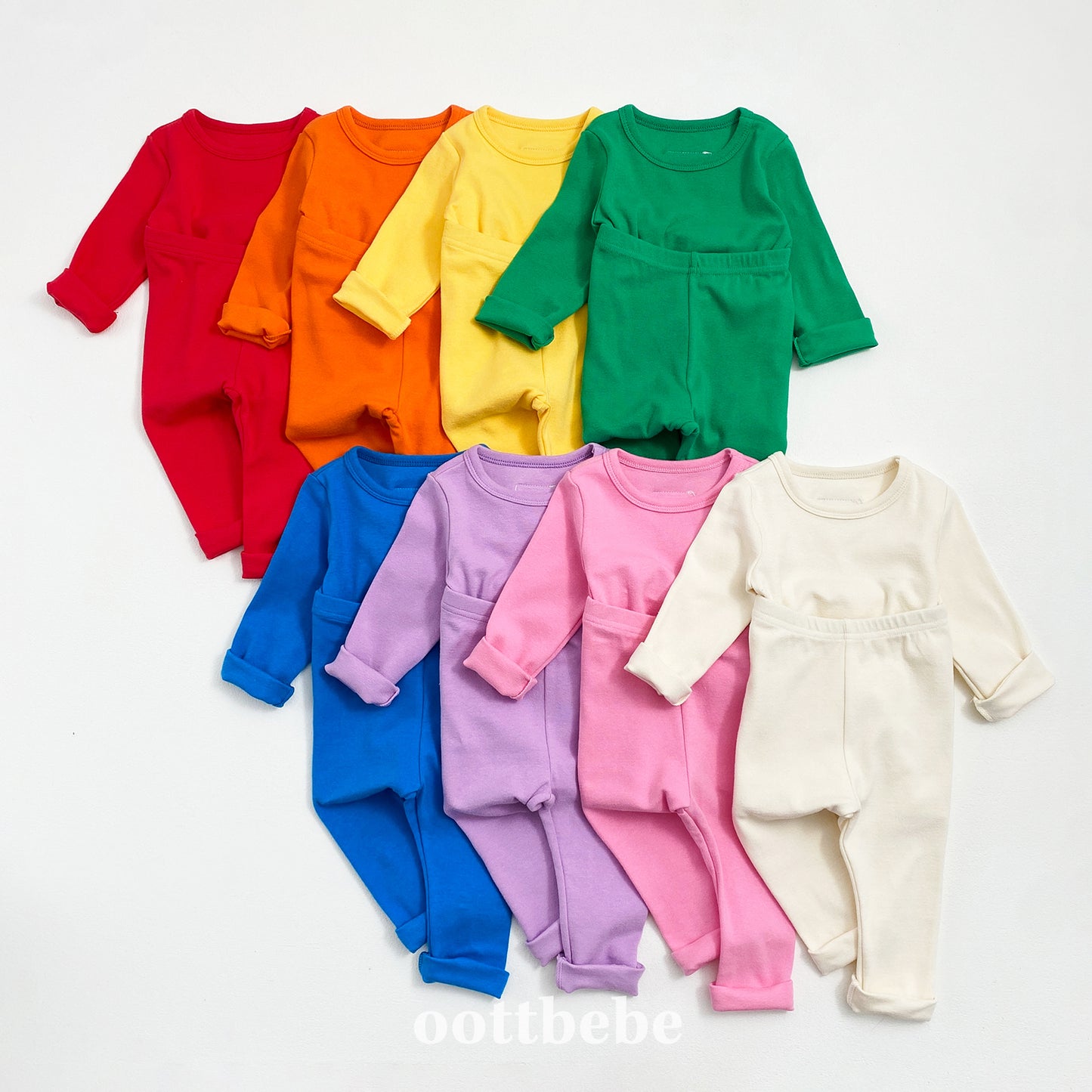 韓國童裝 | OT25315 Rainbow Kids Top and Bottom Set