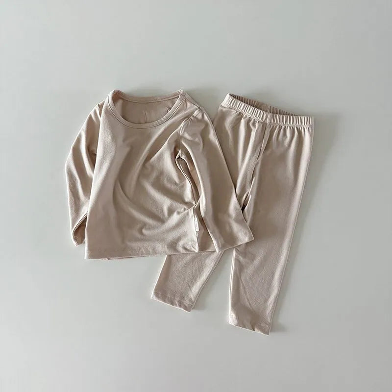 韓國童裝 26秋| HM13 素色保暖發熱居家服 (12m-120)