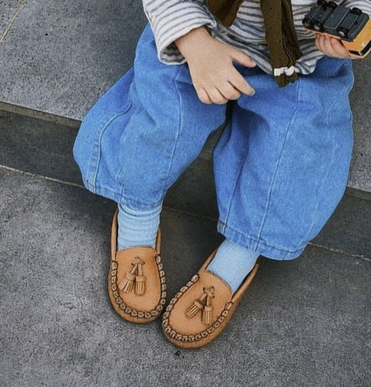 韓國手工真皮鞋 Loafer camel