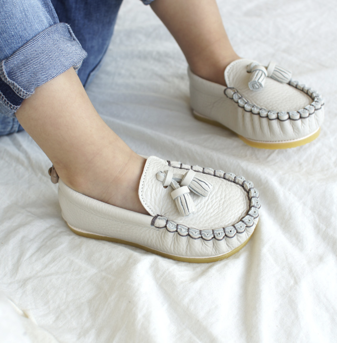 9月團) 韓國手工真皮鞋團 Loafer Cream