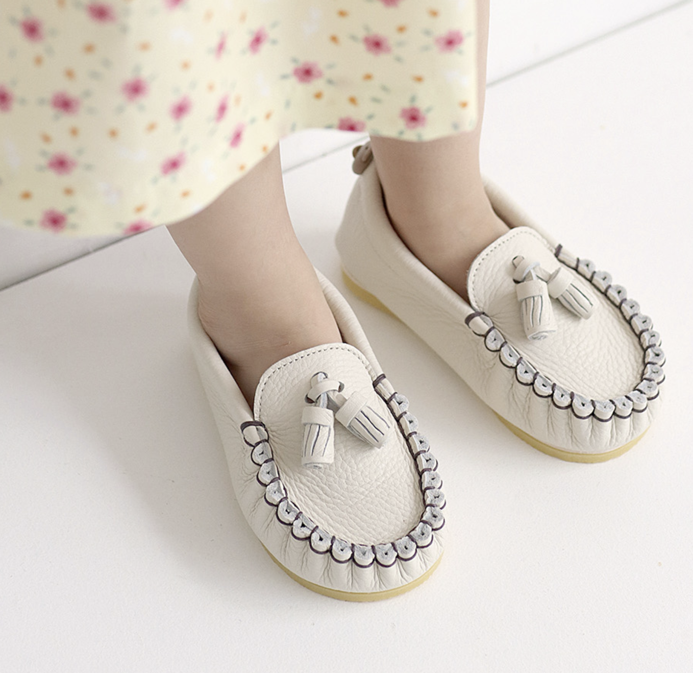 9月團) 韓國手工真皮鞋團 Loafer Cream