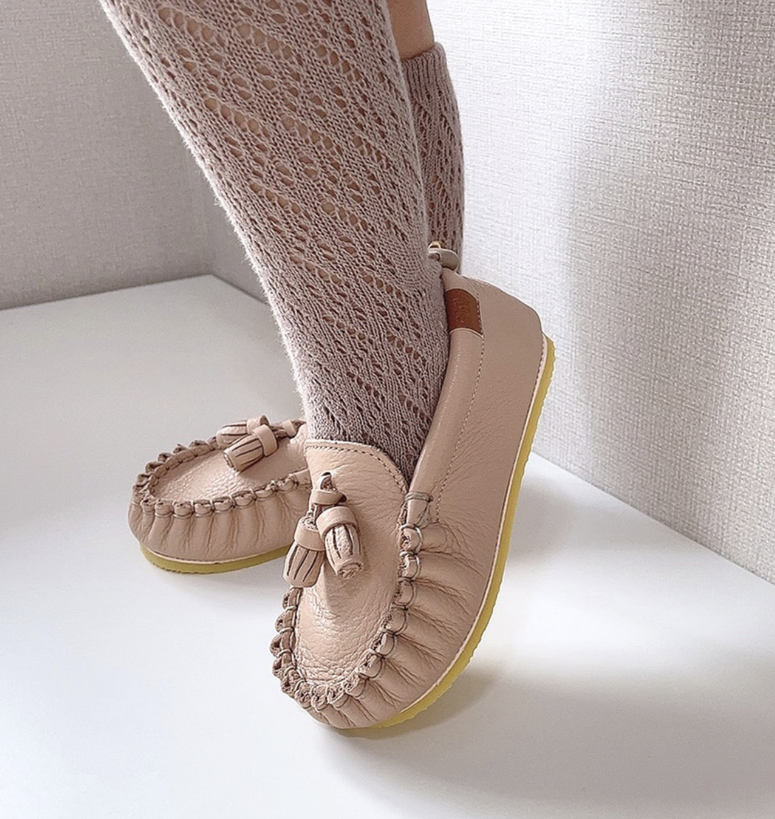 9月團) 韓國手工真皮鞋團 Loafer pinkBeige