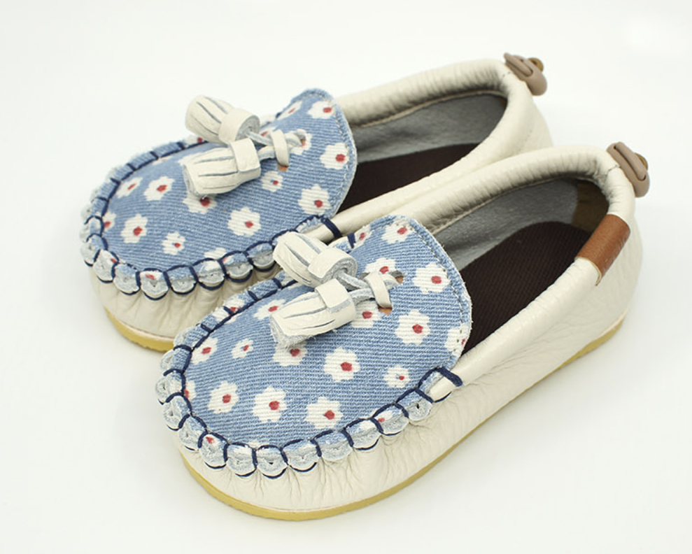 9月團) 韓國手工真皮鞋團 Loafer denimFlower
