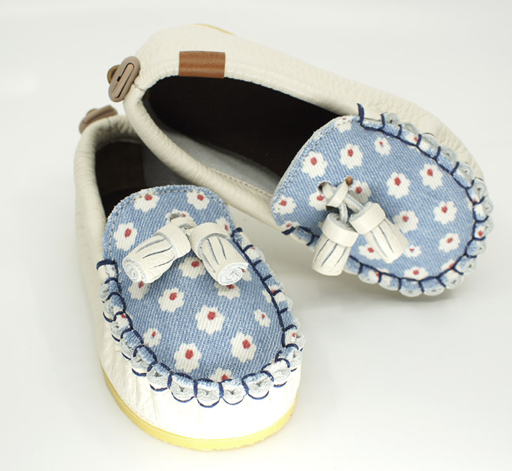 9月團) 韓國手工真皮鞋團 Loafer denimFlower