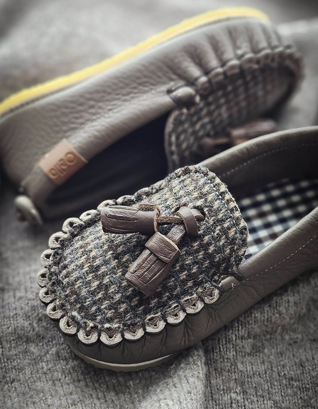 9月團) 韓國手工真皮鞋團 Loafer wool cappuccino