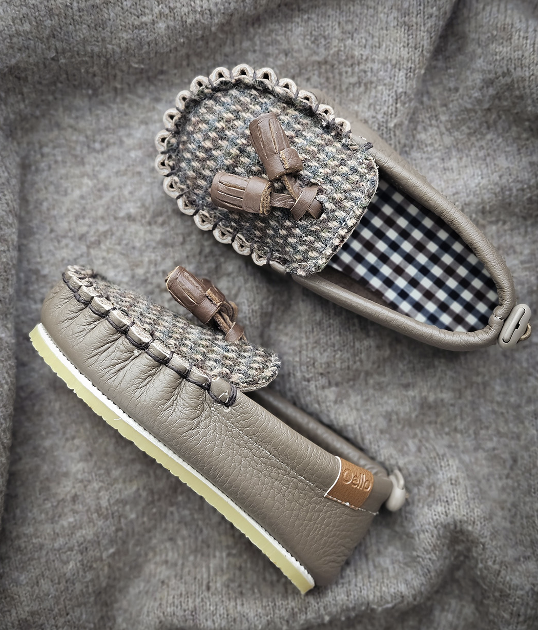 9月團) 韓國手工真皮鞋團 Loafer wool cappuccino