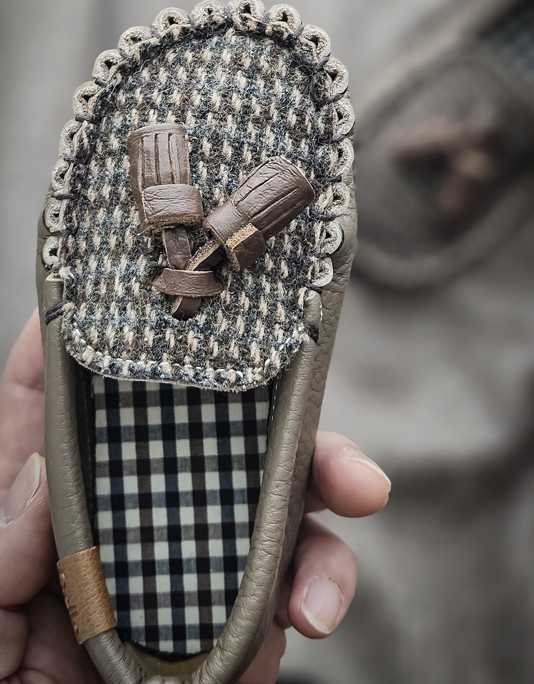 9月團) 韓國手工真皮鞋團 Loafer wool cappuccino