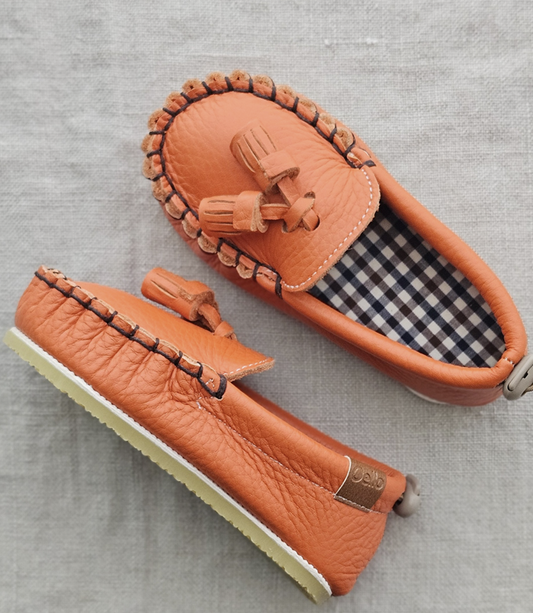 9月團) 韓國手工真皮鞋團 Loafer orange