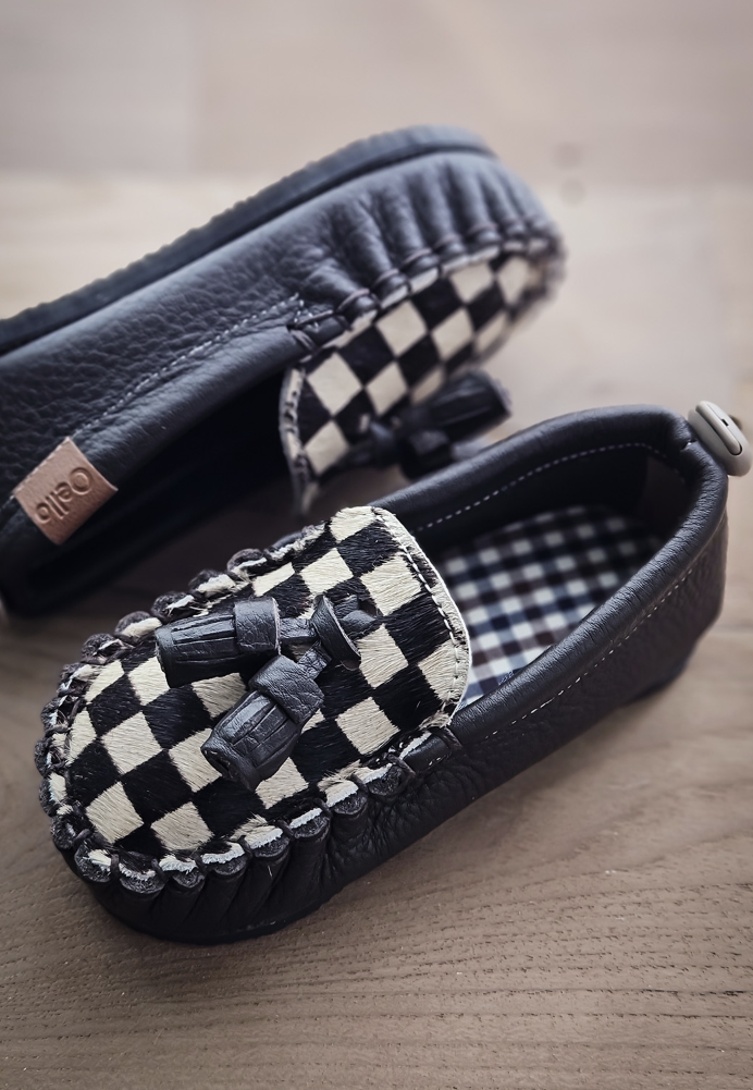 9月團) 韓國手工真皮鞋團 Loafer brownCheck