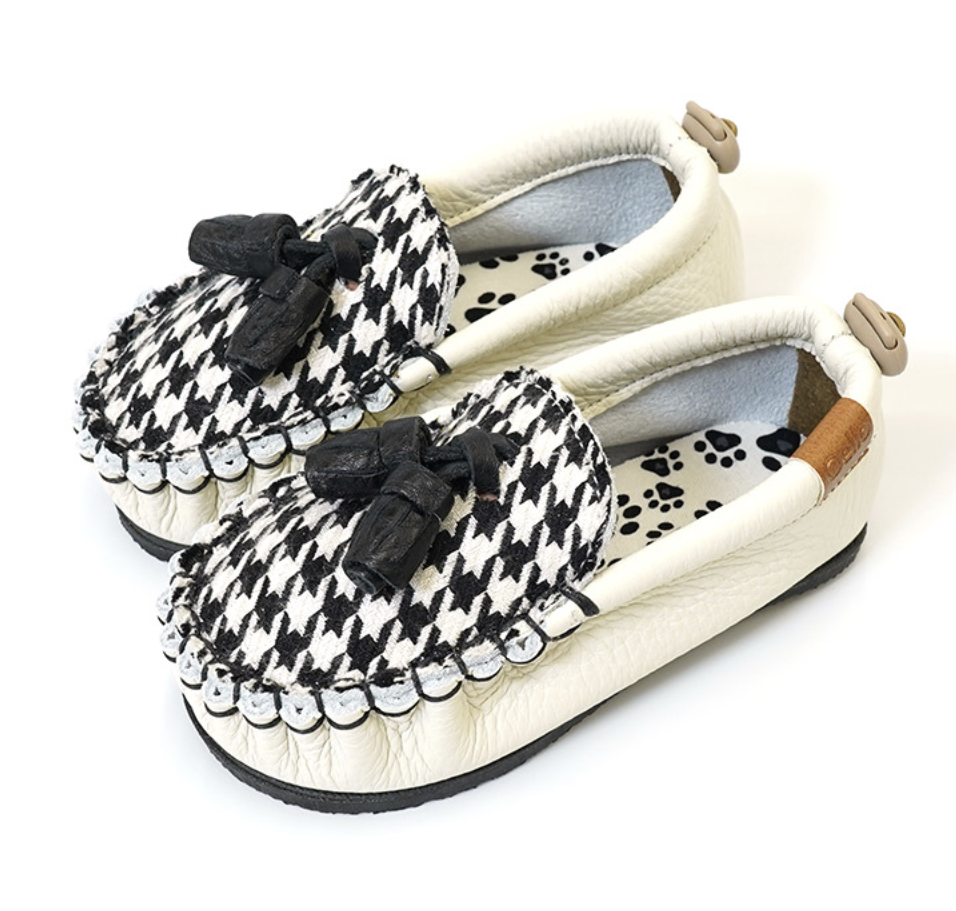 9月團) 韓國手工真皮鞋團 Loafer houndtooth