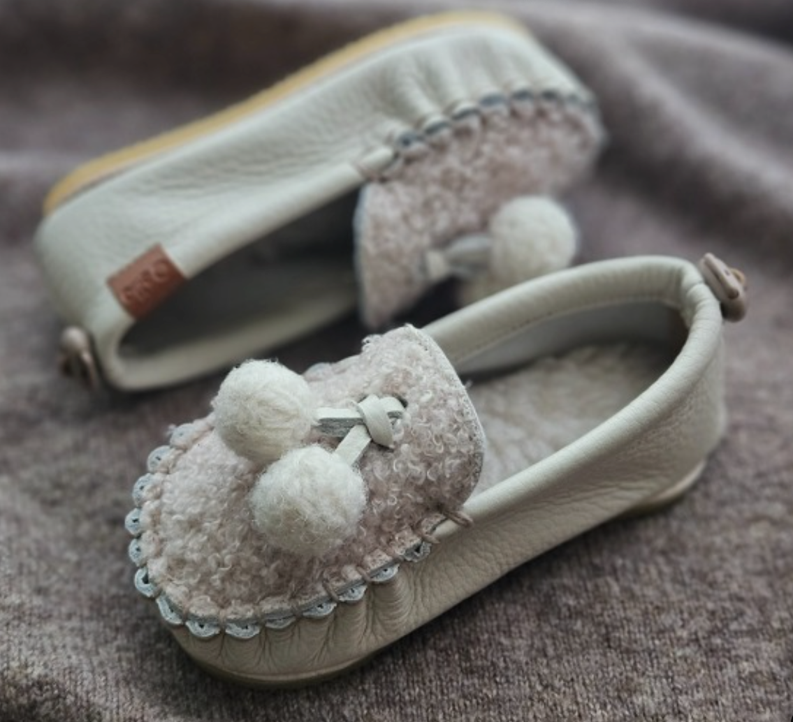 9月團) 韓國手工真皮鞋團 Loafer snowcream