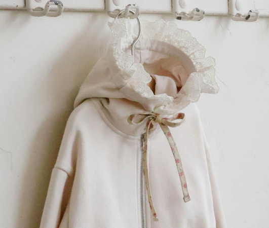 韓國童裝 25秋 | FU25303 Vanilla hooded jumper