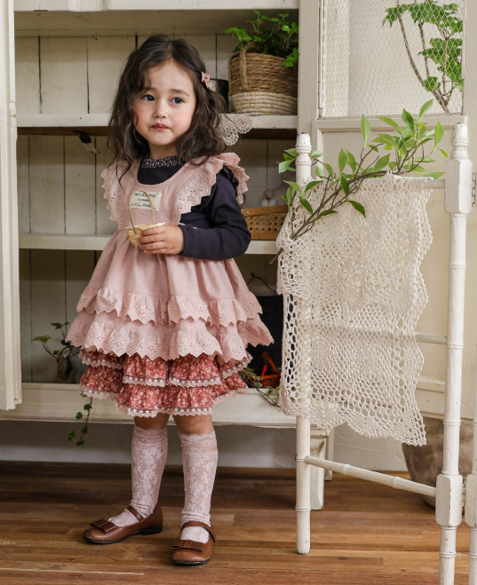 韓國童裝 25秋 | FU25302 LACE Meloni Knee socks