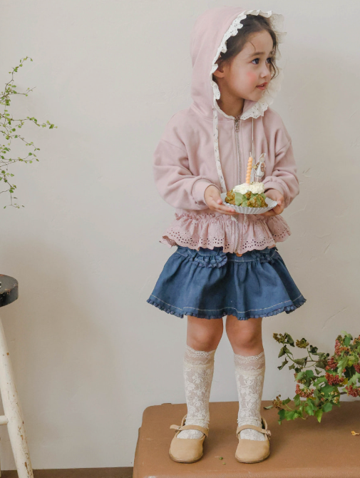 韓國童裝 25秋 | FU25302 LACE Meloni Knee socks