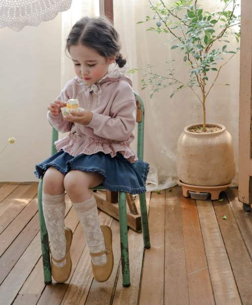 韓國童裝 25秋 | FU25302 LACE Meloni Knee socks