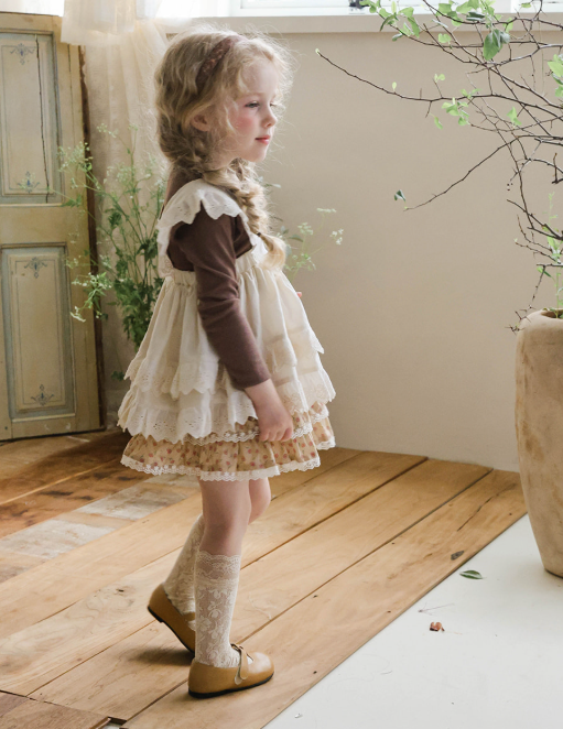 韓國童裝 25秋 | FU25302 LACE Meloni Knee socks