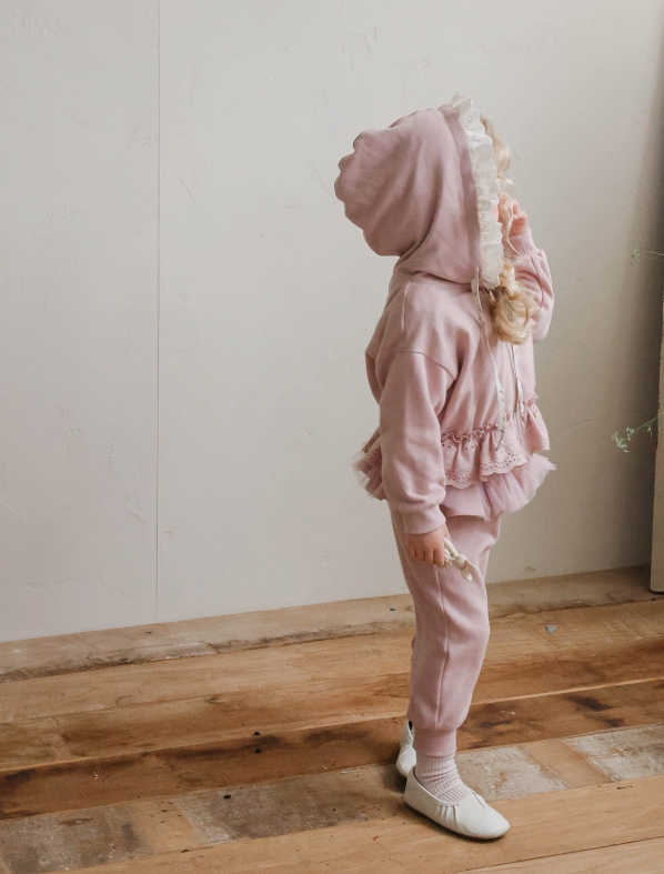 韓國童裝 25秋 | FU25303 Vanilla hooded jumper