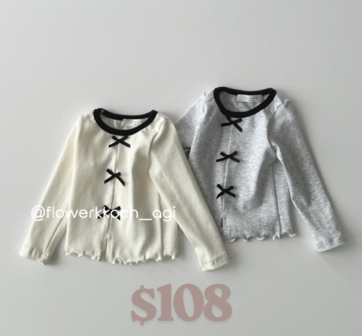 韓國童裝 25秋 | LD253 Ribbon Tee