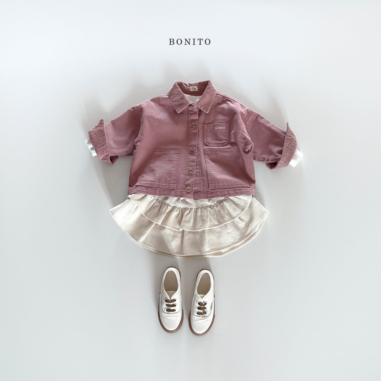 韓國童裝 25秋| BT25346 COLLAR JUMPER (70-140CM)