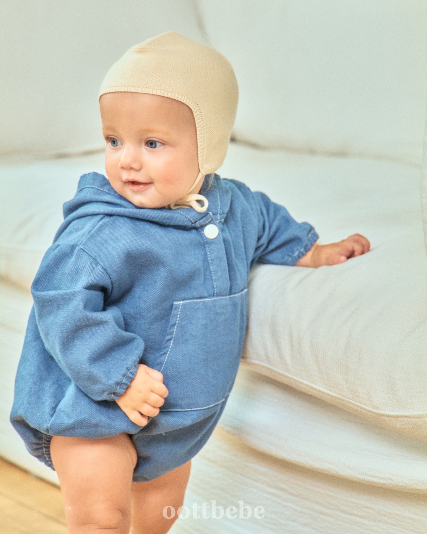 韓國童裝 | OT25359 Denim Baby Suit