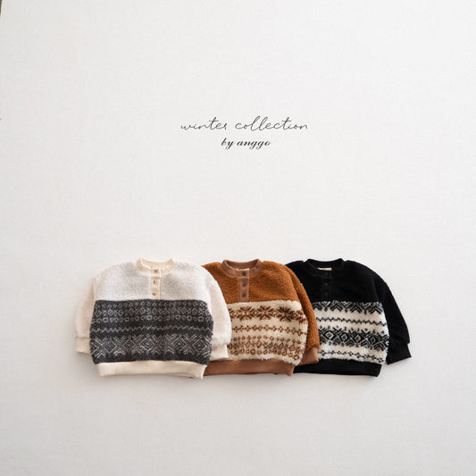 \限時預購/ 韓國童裝 AG25237 Pecan Sweatshirt