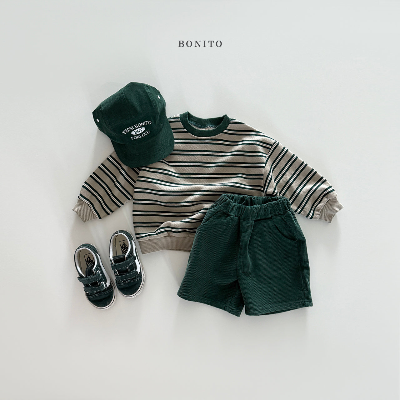 韓國童裝 25秋| BT25334 Corduroy shorts 燈芯絨五分褲 (70-140CM)