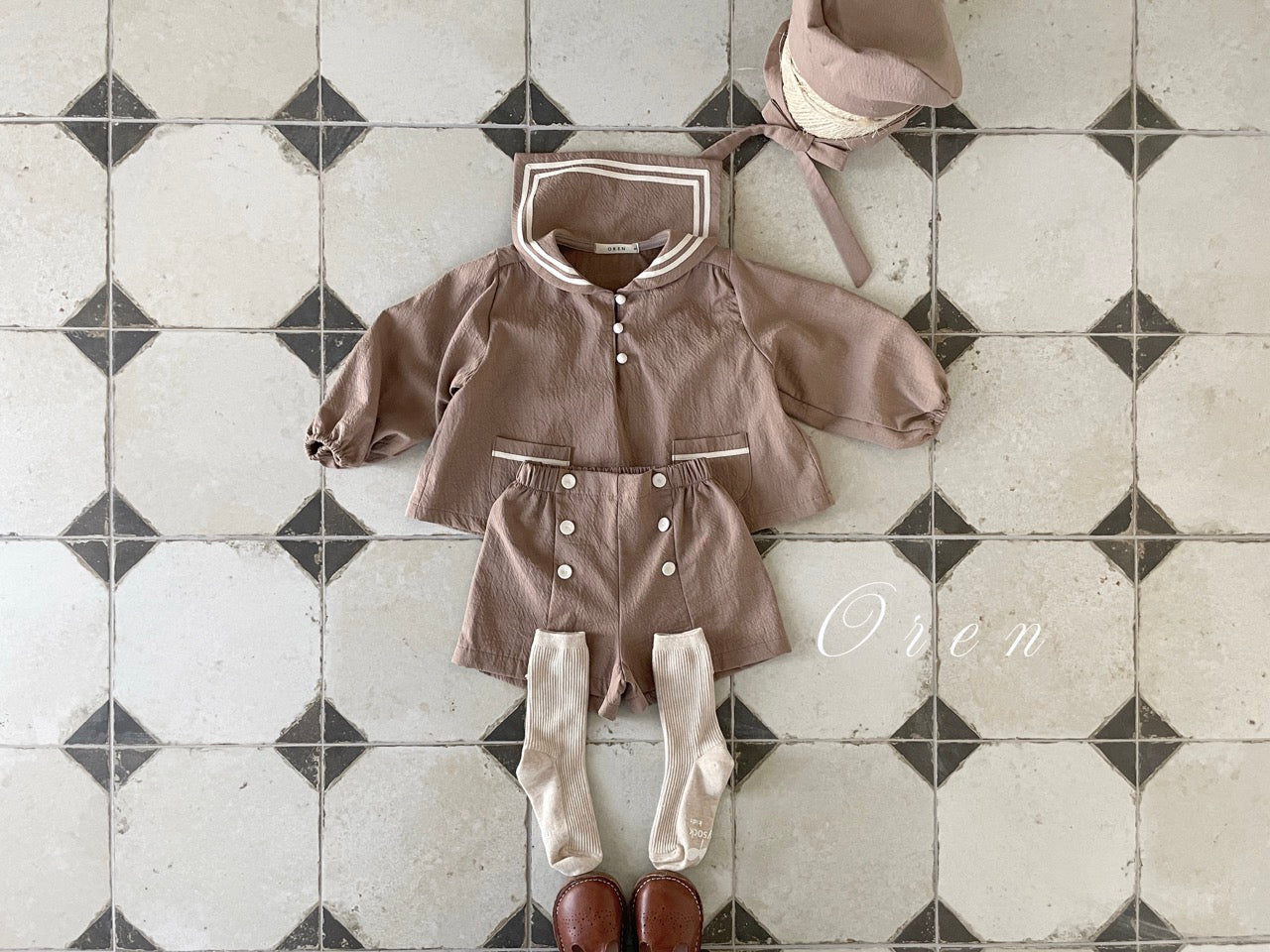 韓國童裝 25秋 | OR25312 Lucien Marine Collection - Top and bottom Set