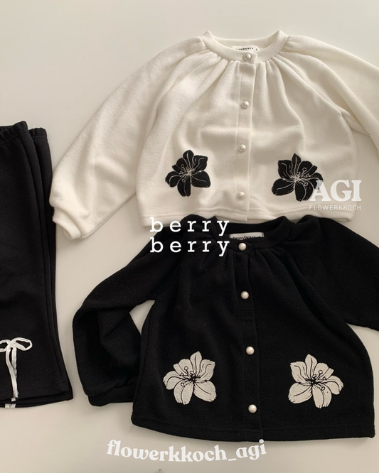 韓國童裝 26春 | BB26105 黑白小花外套