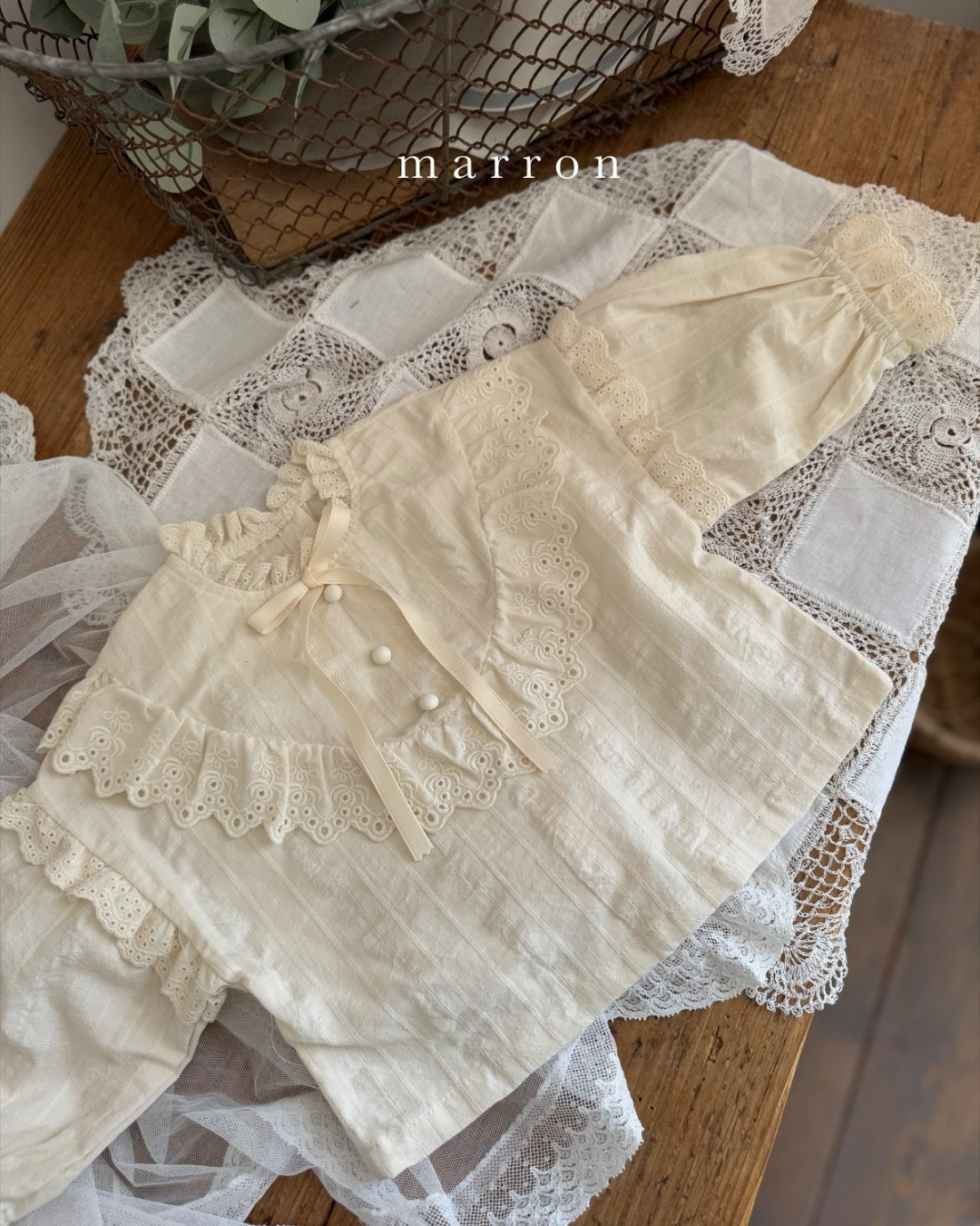 現貨▷ 韓國童裝 25春 | MA25147 BLOUSE (80)