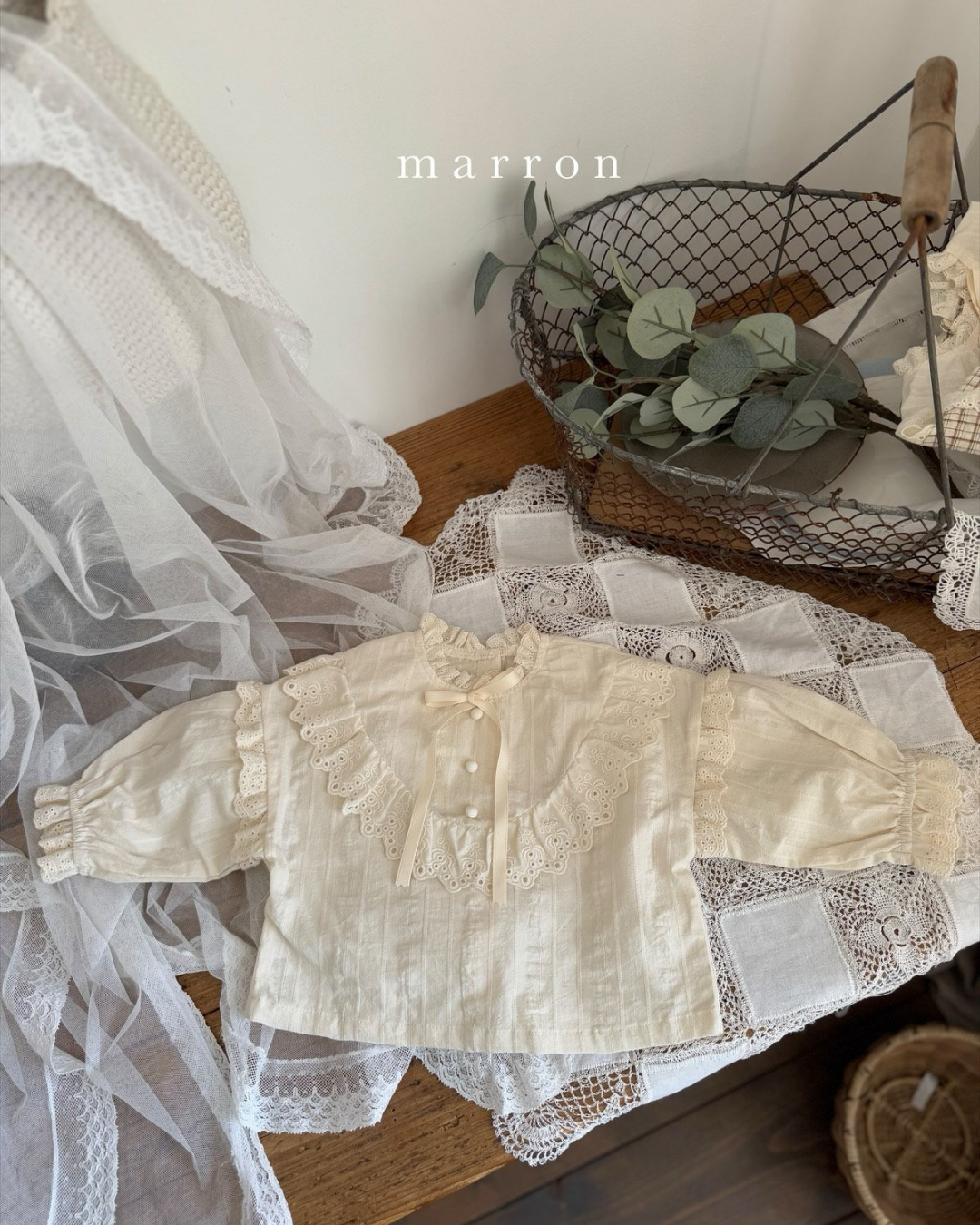 現貨▷ 韓國童裝 25春 | MA25147 BLOUSE (80)