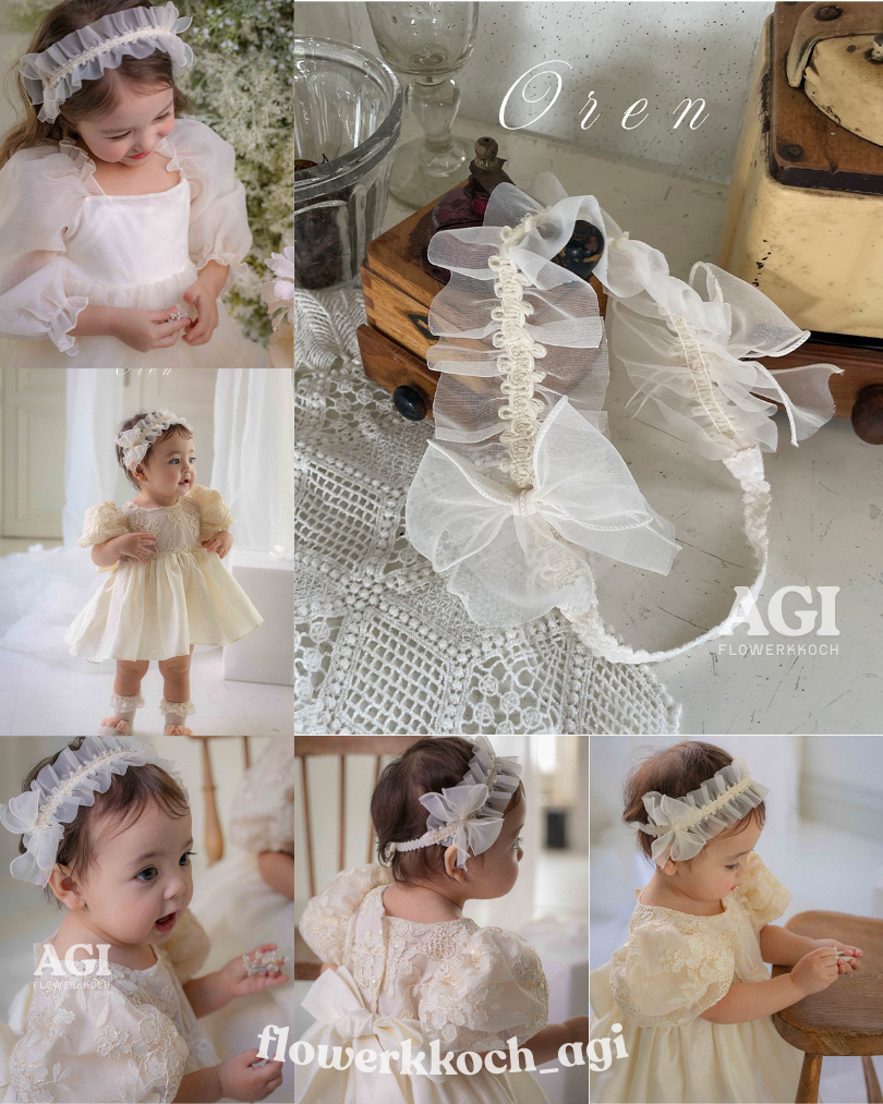 韓國童裝 26春 | OR23 Shiny Organza Hairband