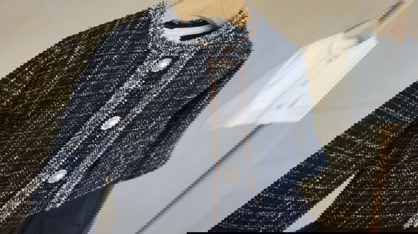 韓國童裝 24秋 | Bloombebe Bling Tweed Cardigan - FLO | FLOWERKKOCH
