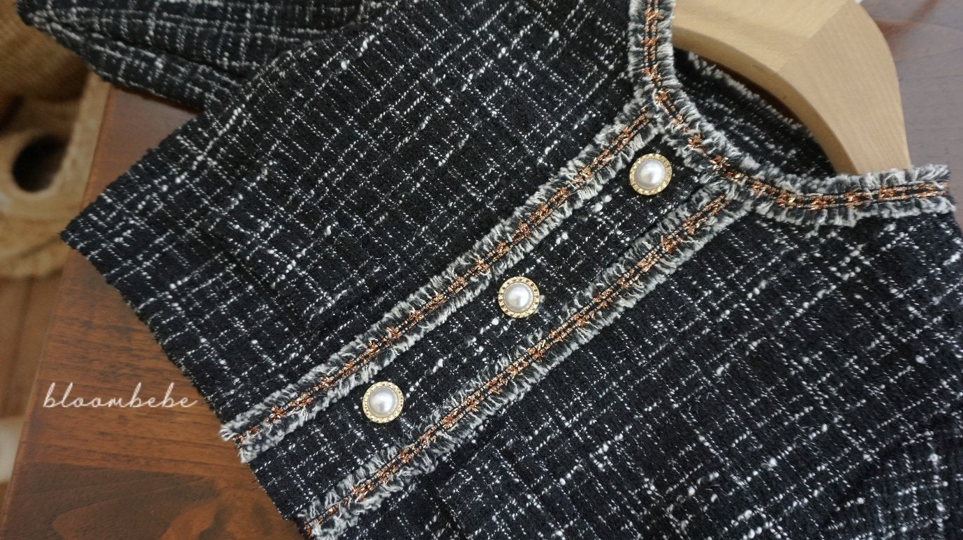韓國童裝 24秋 | Bloombebe Bling Tweed Cardigan - FLO | FLOWERKKOCH