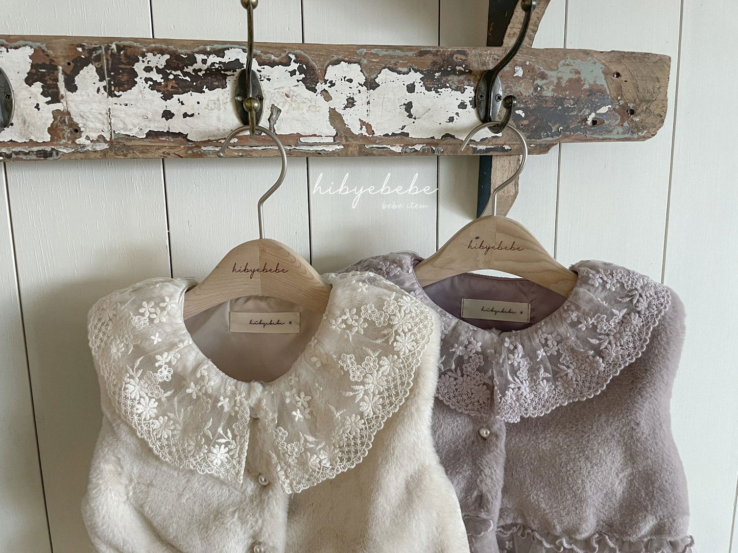韓國童裝 24秋冬 | HB24441 Fur Lace Vest - FLO | FLOWERKKOCH