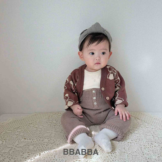 韓國童裝 24秋冬 | bbabba Bear bear cardigan 親子裝 - FLO | FLOWERKKOCH