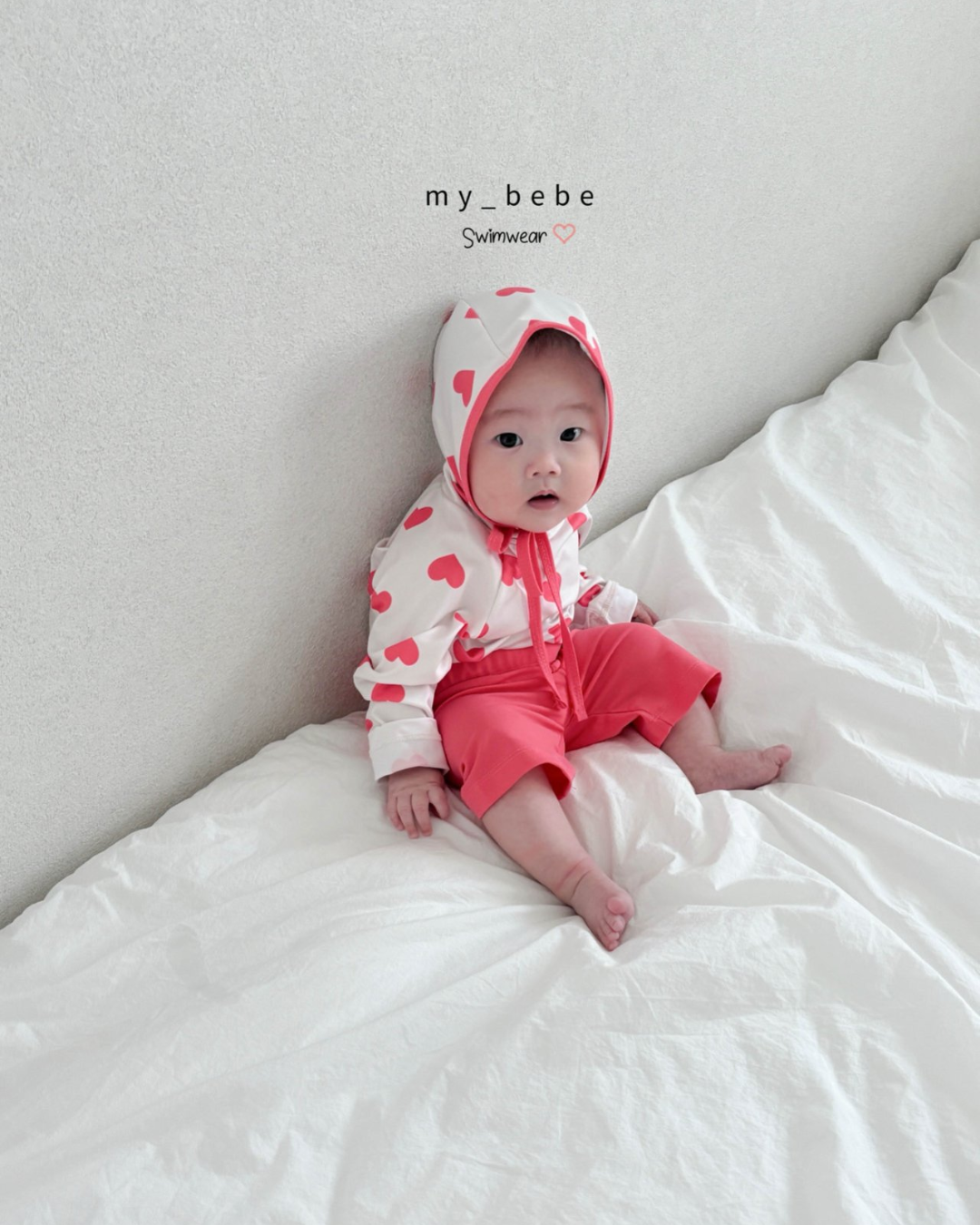 韓國童裝 Swimwear🩱🛟 mybebe Star Heart Trash Guard Set