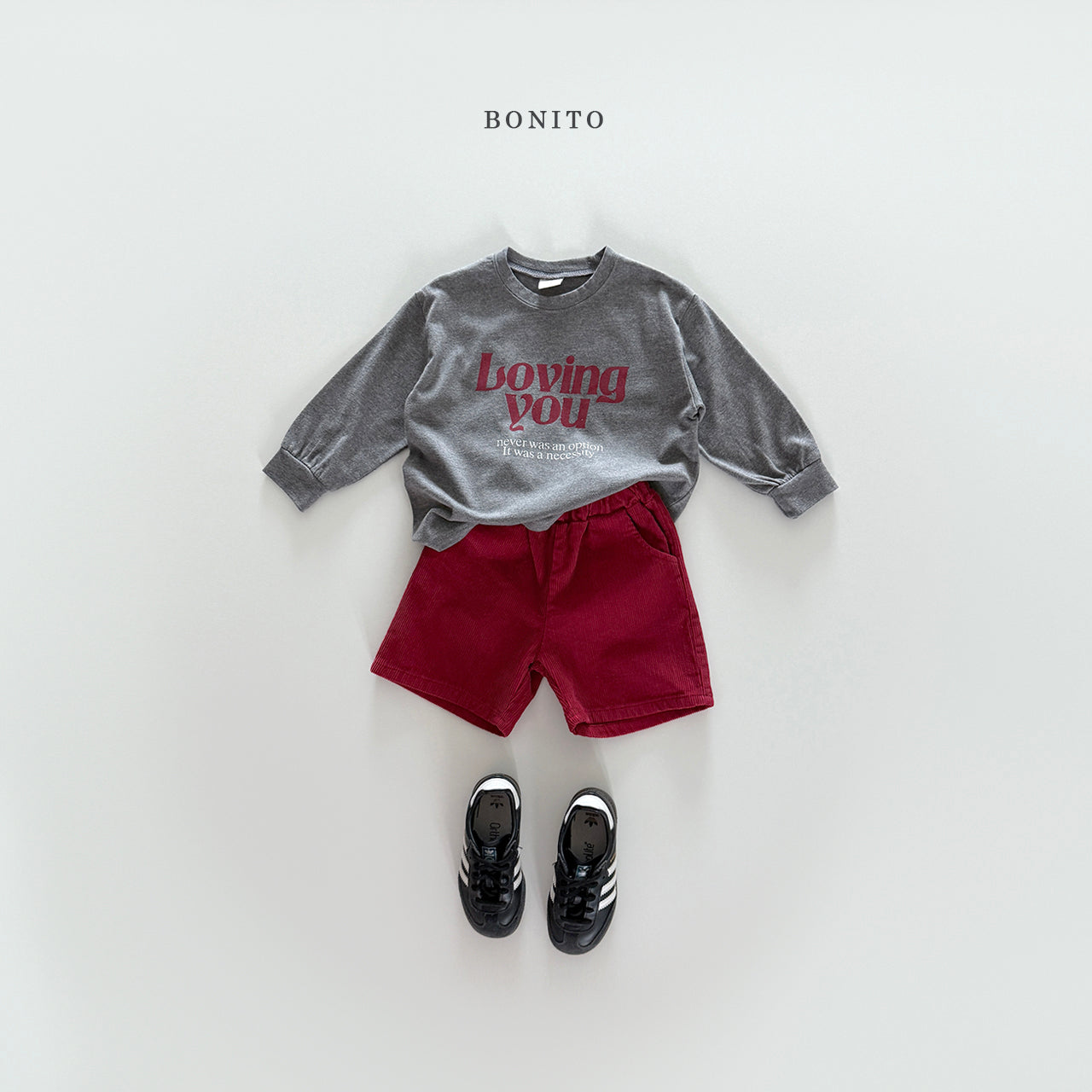 韓國童裝 25秋| BT25334 Corduroy shorts 燈芯絨五分褲 (70-140CM)