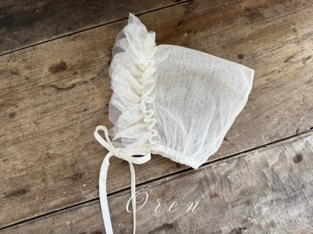 韓國童裝 25秋 | OR25305 Lace Bonnet