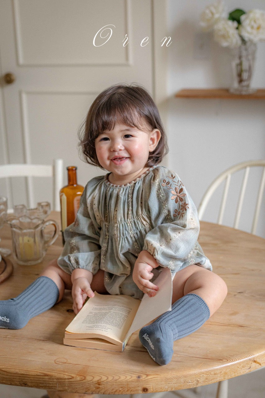 韓國童裝 25秋 | OR25332 Autumn Mellow Check Baby Suit