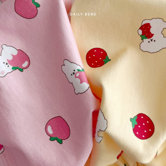 韓國童裝 26春 | DD09 小熊草莓套裝 (75~140cm)