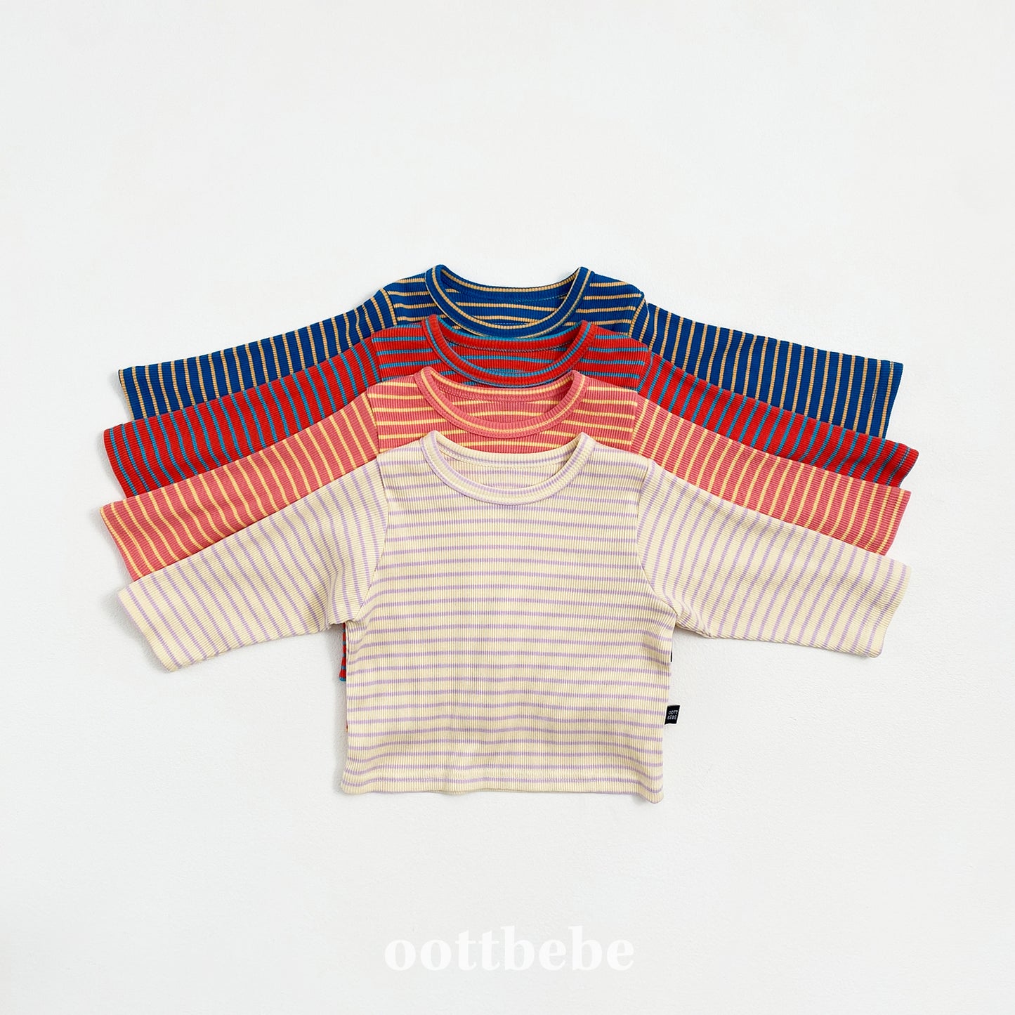 韓國童裝 | OT25319 OT Stripe Tee & Leggings Baby Set (Without Bonnet)