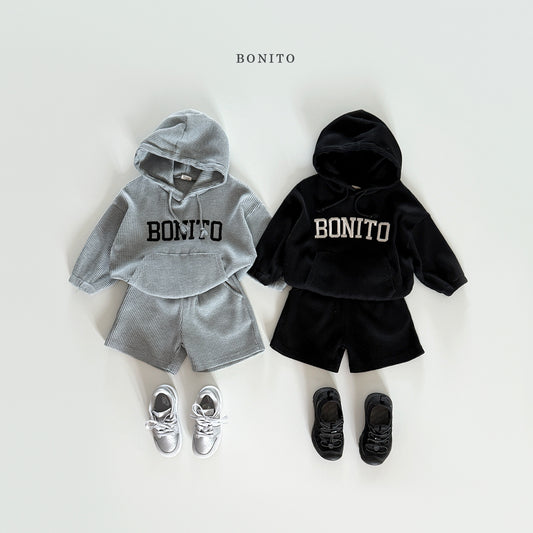 韓國童裝 25秋| BT25343 BONITO HOODED TOP AND BOTTOM SET (70-140CM)