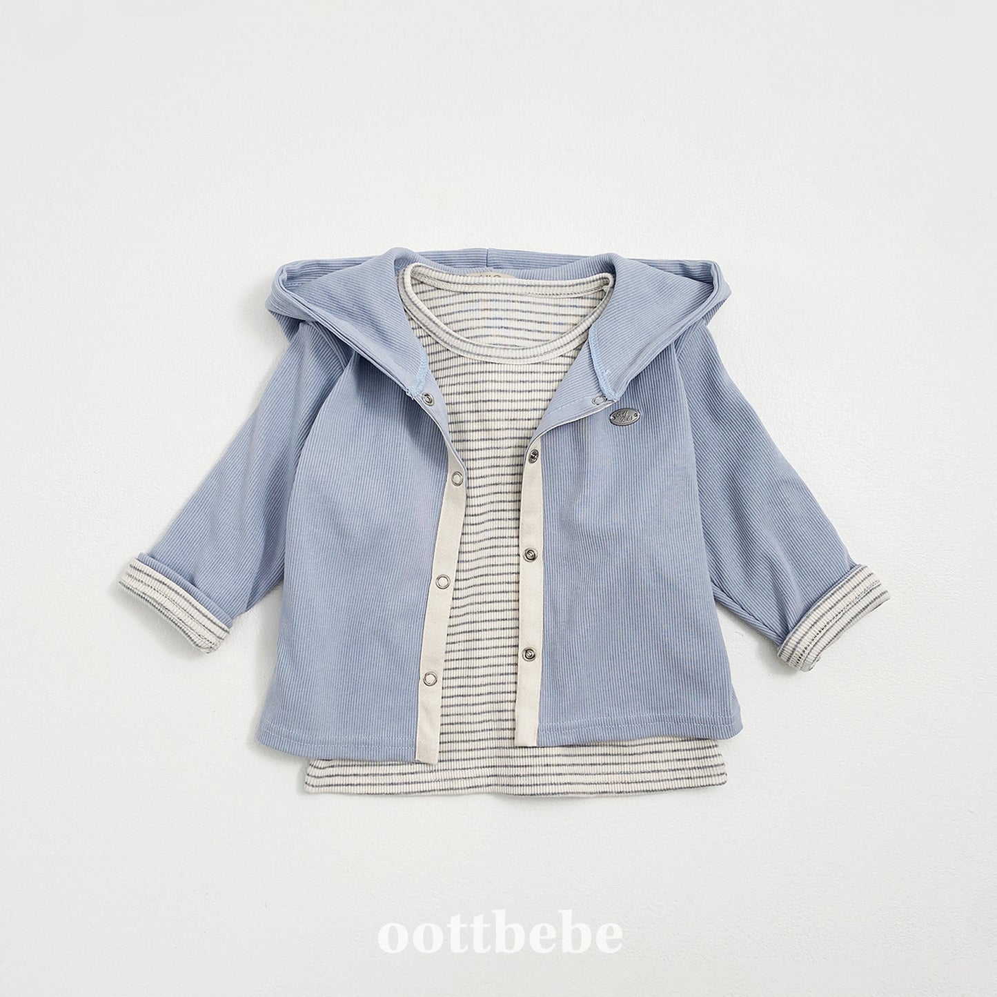 韓國童裝 | OT25321 Tee and Cardigan 2 set