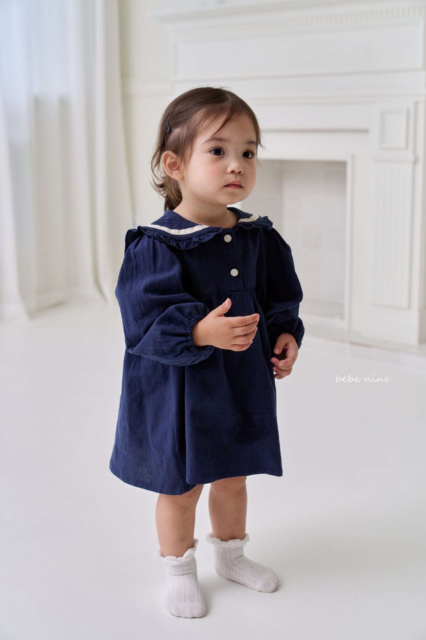 韓國童裝 25秋| BN25329 FRILL SAILOR DRESS