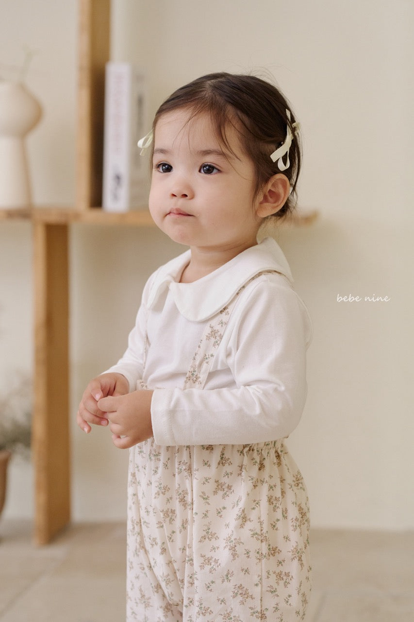 韓國童裝 25秋| BN25361 FLOWER OVERALL PANTS
