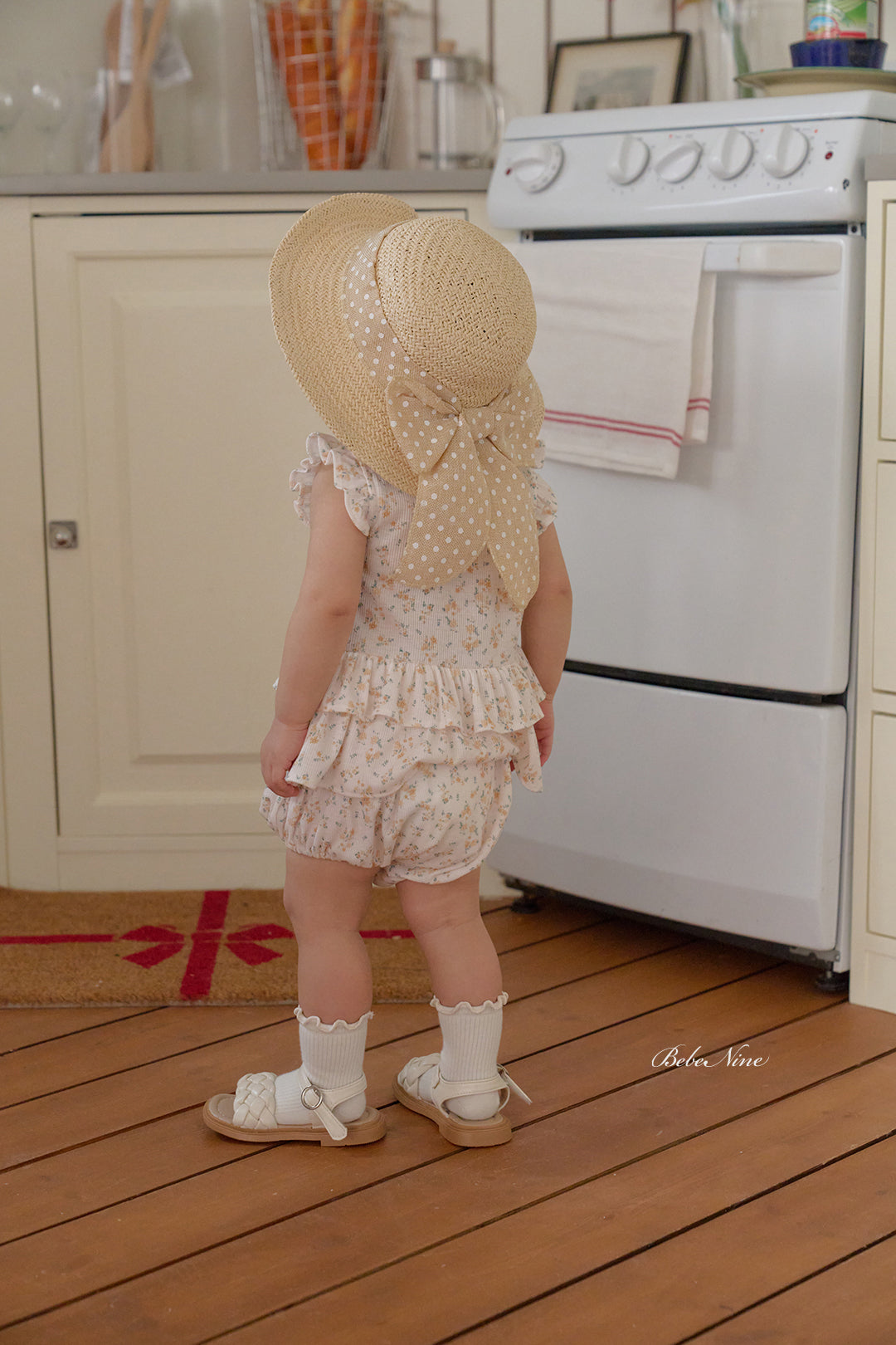 韓國童裝 26夏| BN17 Flower Bloomer Set 碎花燈籠褲套裝