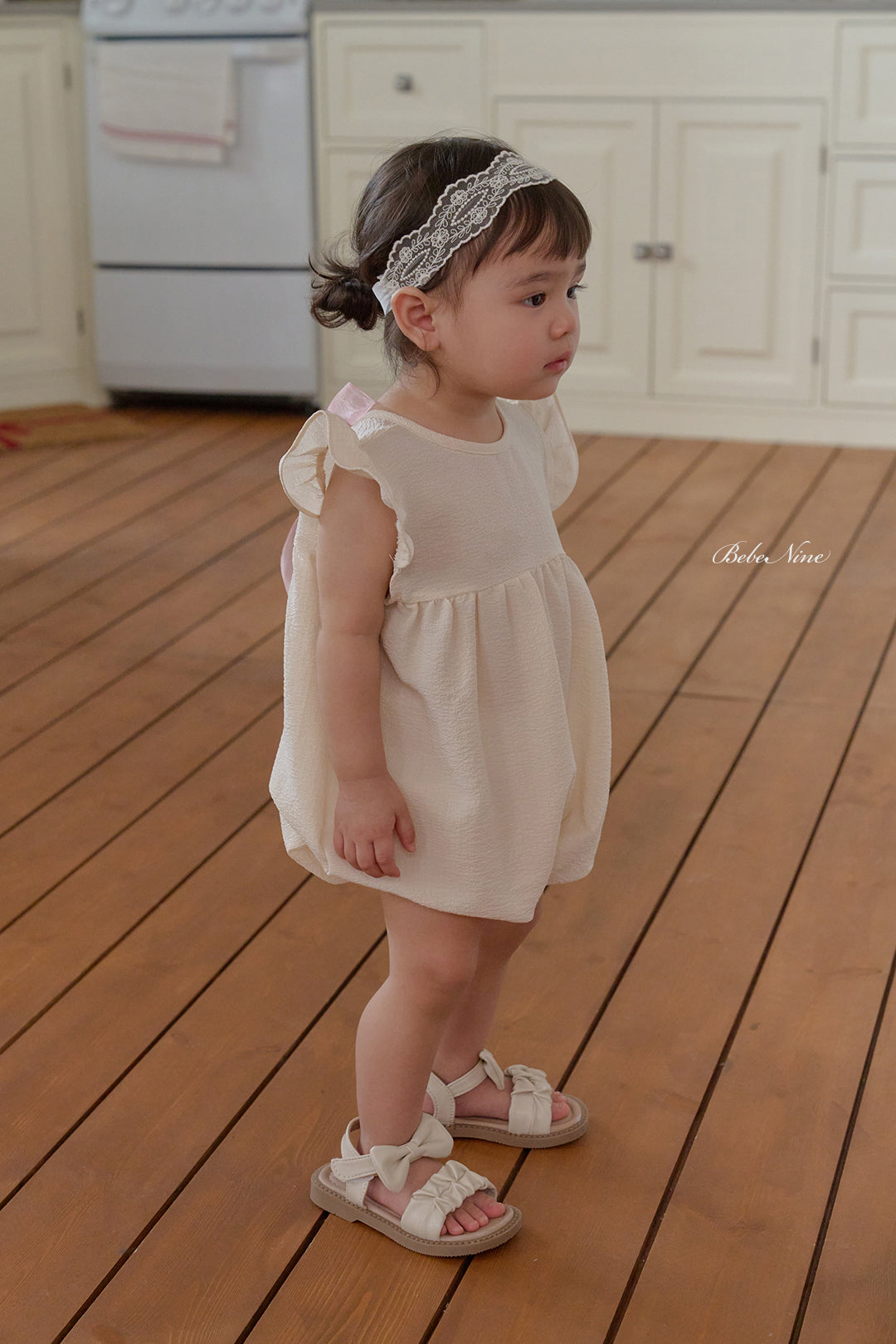 韓國童裝 26夏| BN06 Petit Frill Ribbon Suit 迷你荷葉邊蝴蝶結連身衣