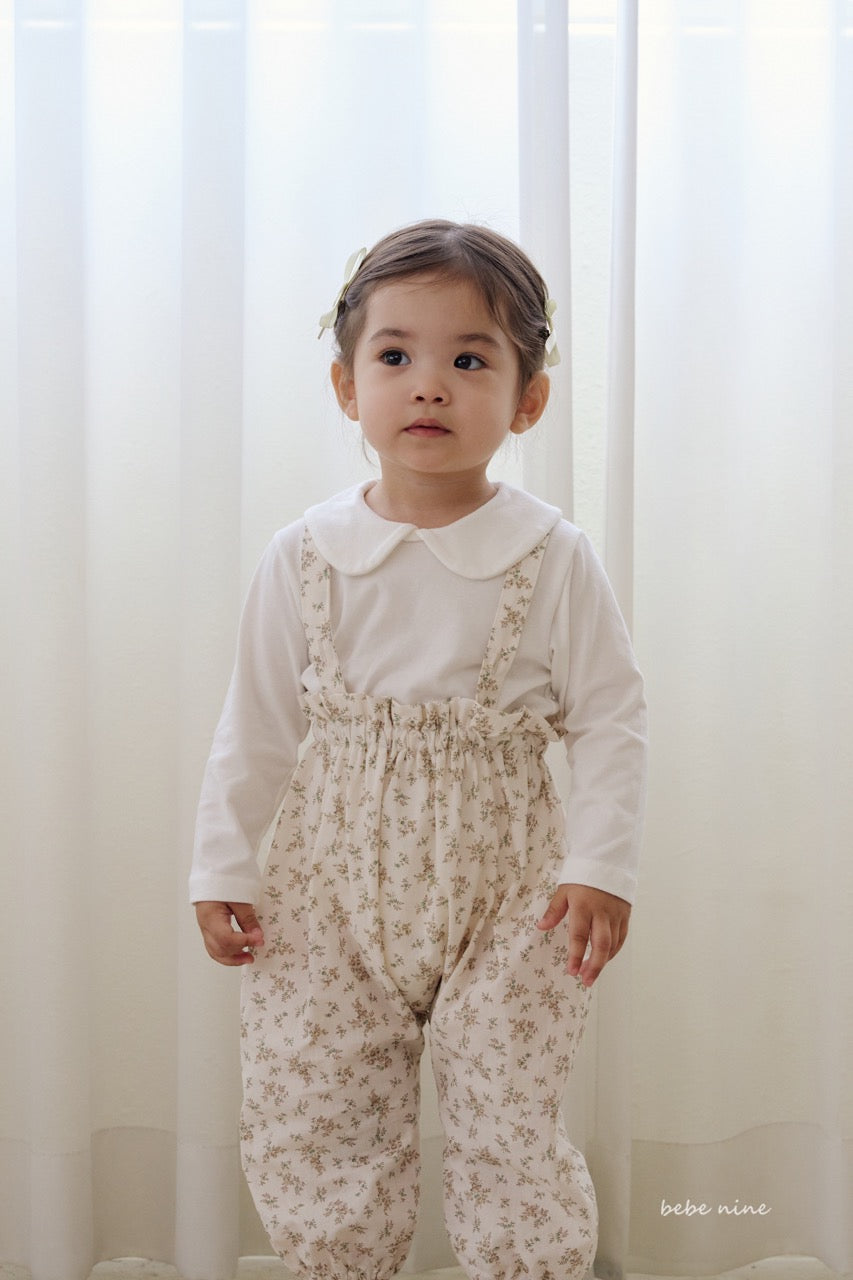 韓國童裝 25秋| BN25361 FLOWER OVERALL PANTS