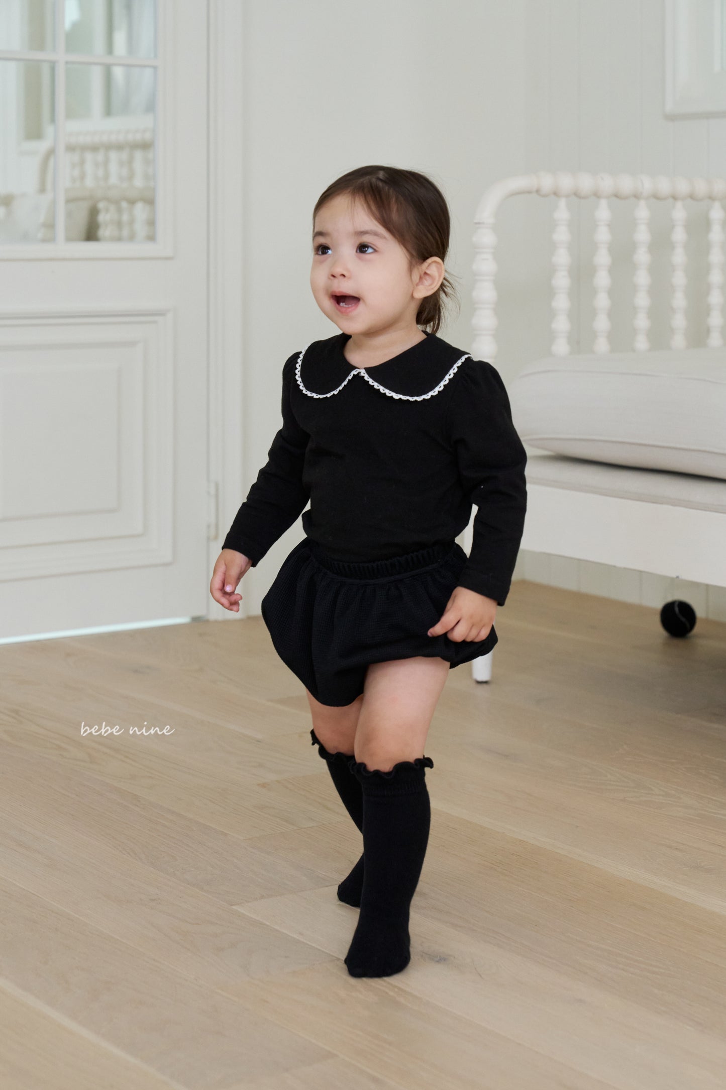 韓國童裝 25秋| BN25338 LACE ROUND COLLAR TEE