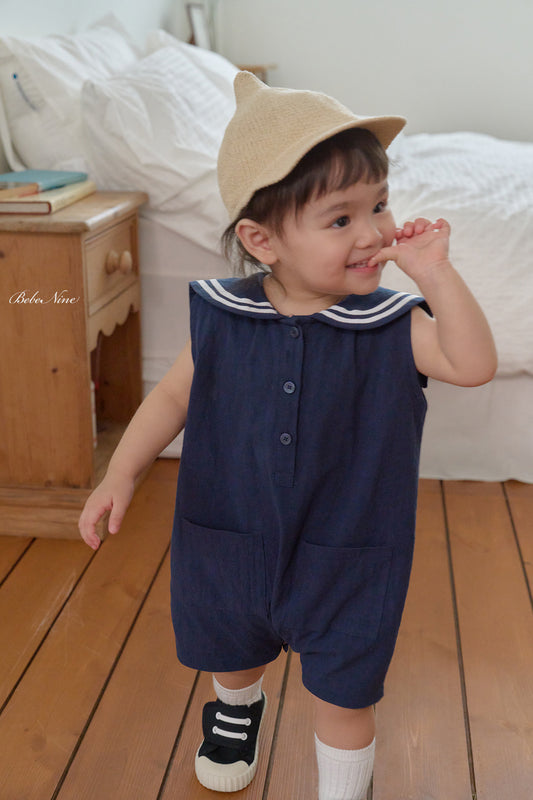 韓國童裝 26夏| BN01 Lia Marine Suit 莉亞海軍風連身衣